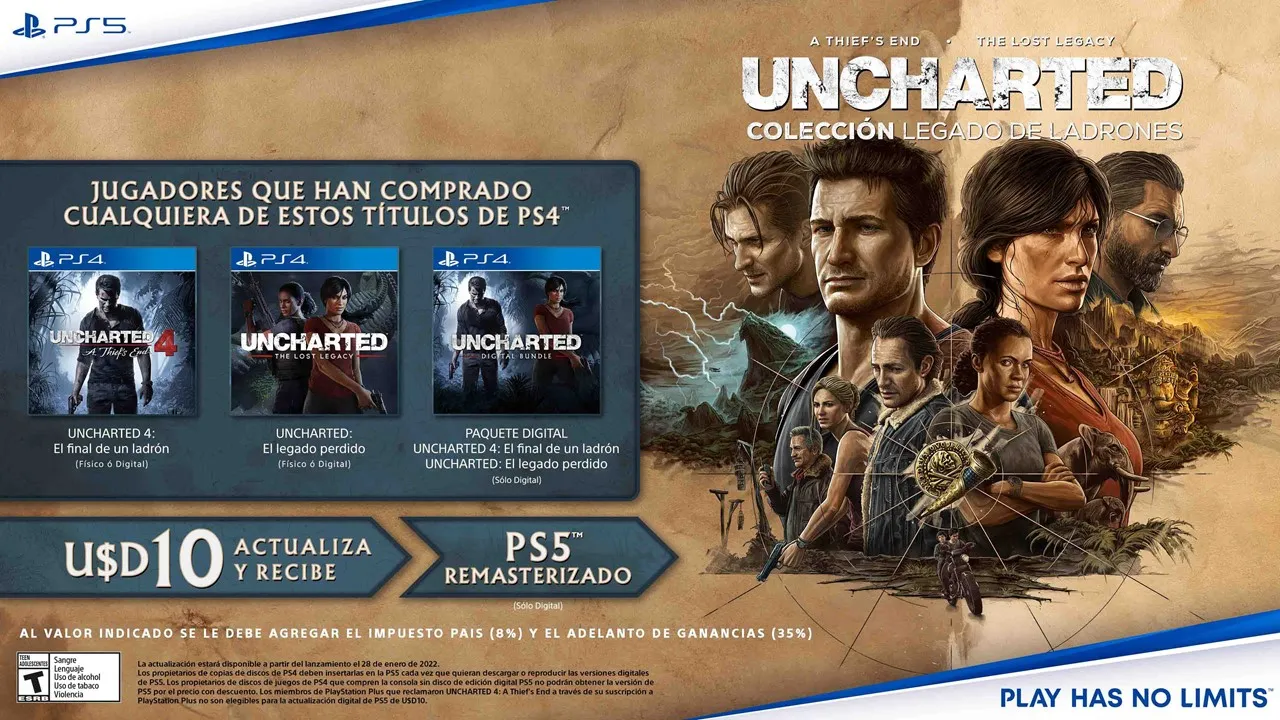 UNCHARTED: Colección Legado de Ladrones Remastered